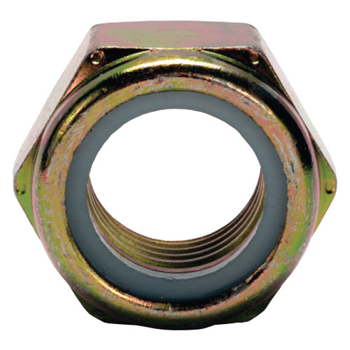 9/16"-12 Nylon Insert Lock Nut, Yellow Zinc 9/16"-12 Nylon Insert Lock Nut, Yellow Zinc