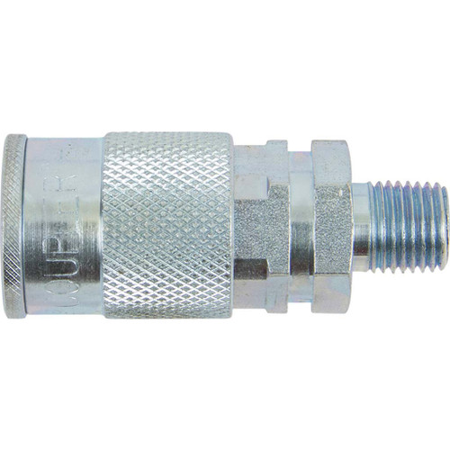 H-Style Coupler - 3/8" NTP Male - Plated Steel H-Style Coupler - 3/8" NTP Male - Plated Steel