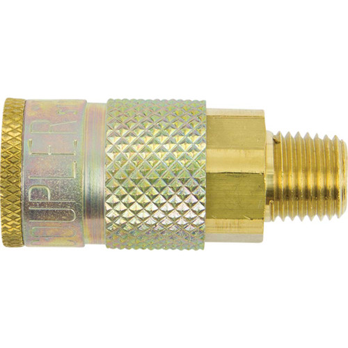 T Style Coupler - 1/4" NTP Male - Plated Steel T Style Coupler - 1/4" NTP Male - Plated Steel