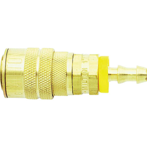 M-Style Coupler - 1/4" Push-On Hose Barb - Plated Steel