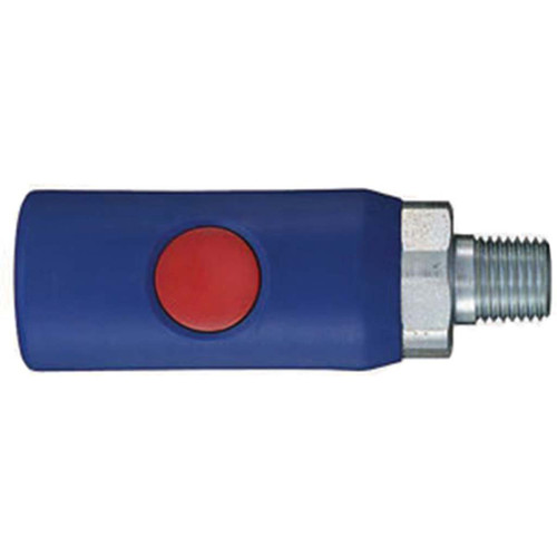 1/4" Body Size, 1/4" MPT Prevost Standard Push Button Couplers, Tru-Flate interchange - URC061251