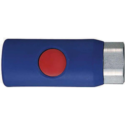 1/4" Body Size, 3/8" FPT Prevost Standard Push Button Couplers, Tru-Flate interchange - URC061202 1/4" Body Size, 3/8" FPT Prevost Standard Push Button Couplers, Tru-Flate interchange - URC061202