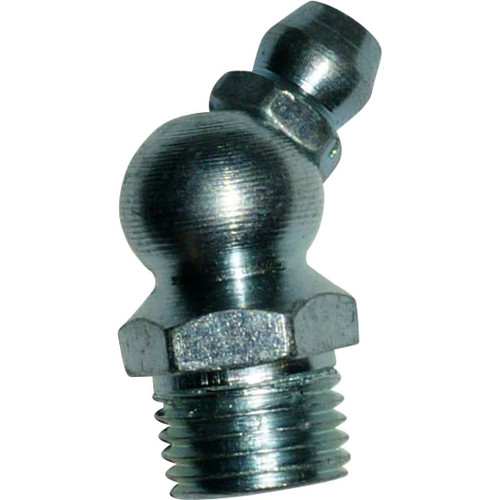 M10-1.00, 45 Degree Grease Fittings, Metric M10-1.00, 45 Degree Grease Fittings, Metric