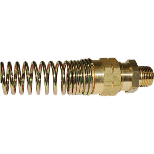 1/2" I.D., 3/8" NPT, Male Connector Hose Fittings with Spring Guard, 338 B Series - 33808BY36