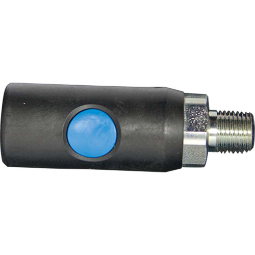 3/8" Body Size, 1/4" MPT Prevost Safety Push Button Couplers, Industrial interchange - ISC081251 3/8" Body Size, 1/4" MPT Prevost Safety Push Button Couplers, Industrial interchange - ISC081251