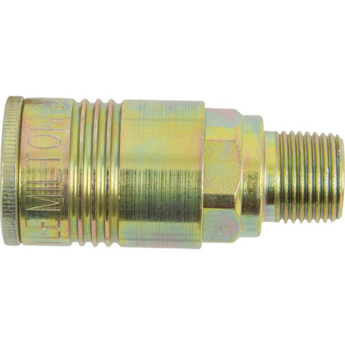 P Style Coupler - 3/8" NTP Male - Plated Steel P Style Coupler - 3/8" NTP Male - Plated Steel
