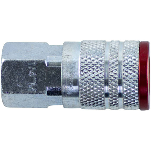 1/4" Red M Coupler - Female 1/4" Red M Coupler - Female