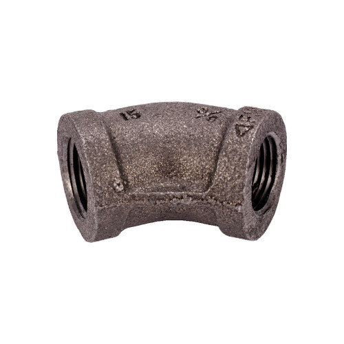 1/8" 45 deg Elbow Fitting, Schedule 40 Galvanized Pipe, Class 150 - GP2018