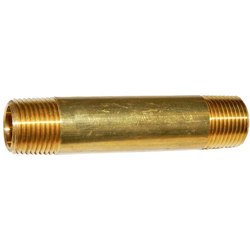 1/2 MPT x 3.00 Length, Brass Pipe Long Nipple - 3330X8 1/2 MPT x 3.00 Length, Brass Pipe Long Nipple - 3330X8