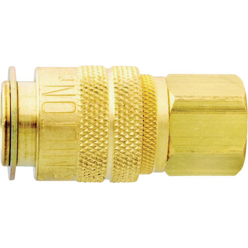 M-Style Coupler - 1/4" NTP Female - Plated Steel M-Style Coupler - 1/4" NTP Female - Plated Steel