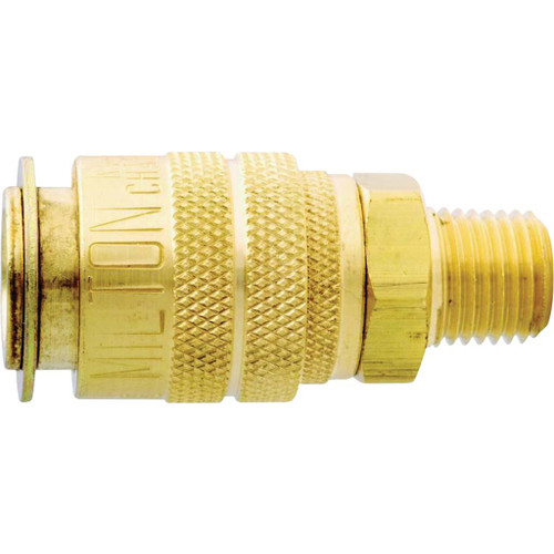 M-Style Coupler - 1/4" NTP Male - Plated Steel M-Style Coupler - 1/4" NTP Male - Plated Steel