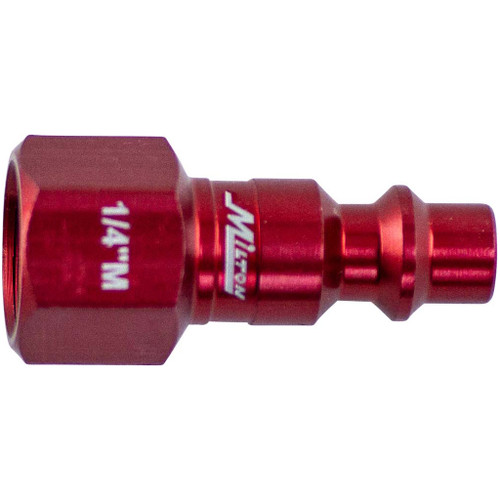 1/4" Red M Plug - Female 1/4" Red M Plug - Female