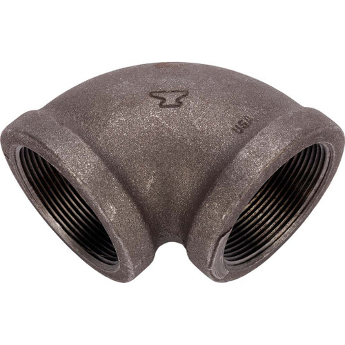 2" 90 deg Elbow Fitting, Schedule 40 Black Pipe, Class 150 - BP102