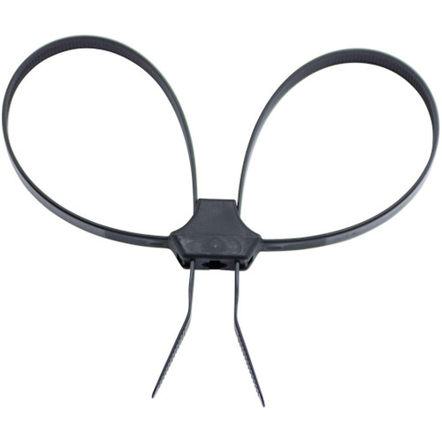13.5" Double Loop Cable Tie W/ Built-In Mount