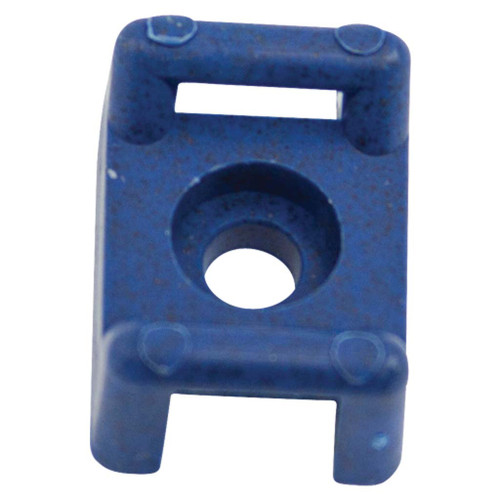 Cable Tie Mount - Metal Detectable , Blue #8 (M4), .614" Length Cable Tie Mount - Metal Detectable , Blue #8 (M4), .614" Length