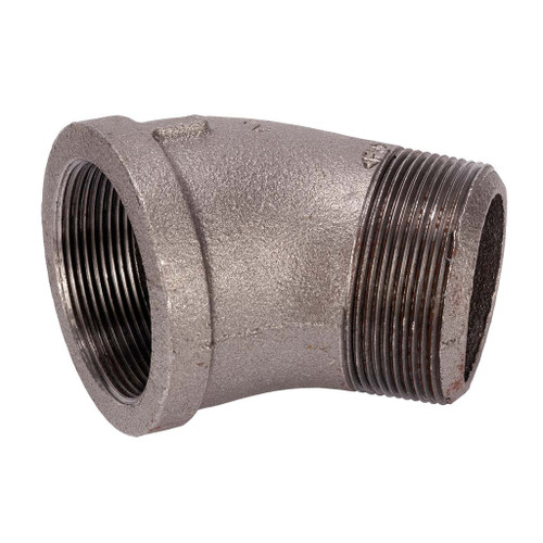 1" 45 deg Street Elbow Fitting, Schedule 40 Galvanized Pipe, Class 150 - GP401