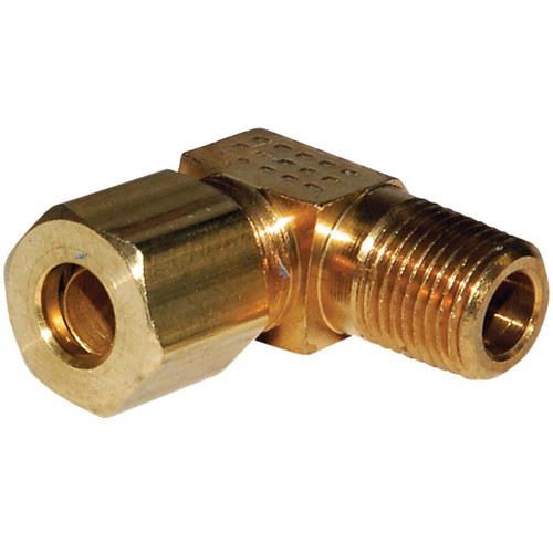 1/4" Tube O.D. x 1/4" MPT, Compression 90 deg Male Elbow - 69X4X4 1/4" Tube O.D. x 1/4" MPT, Compression 90 deg Male Elbow - 69X4X4