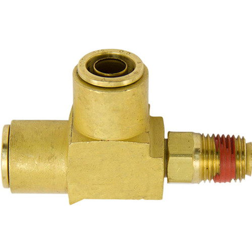 1/2" Tube O.D. x 1/4" MPT, D.O.T. Air Brake Quick Connect Swivel Male Run Tee - 1871X8X4S 1/2" Tube O.D. x 1/4" MPT, D.O.T. Air Brake Quick Connect Swivel Male Run Tee - 1871X8X4S