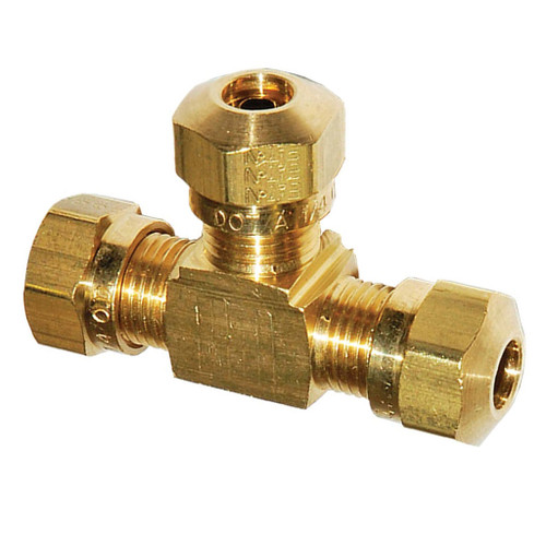 1/4" Tube O.D., D.O.T. Air Brake Compression Union Tee - 1464X4 1/4" Tube O.D., D.O.T. Air Brake Compression Union Tee - 1464X4