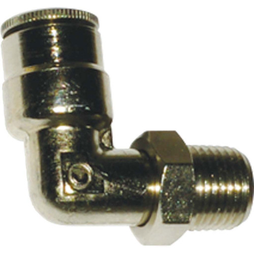 1/8" Tube O.D. x 1/8" MPT, Push Connect, Inch Swivel 90 deg Male Elbow - 1169X2S 1/8" Tube O.D. x 1/8" MPT, Push Connect, Inch Swivel 90 deg Male Elbow - 1169X2S