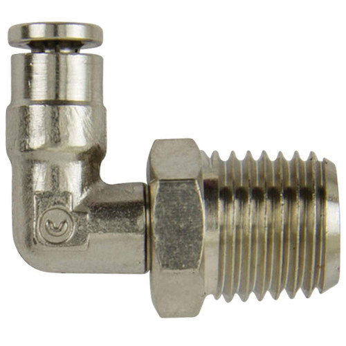 1/8" Tube O.D. x 1/4" MPT, Push Connect, Inch Swivel 90 deg Male Elbow - 1169X2X4S 1/8" Tube O.D. x 1/4" MPT, Push Connect, Inch Swivel 90 deg Male Elbow - 1169X2X4S