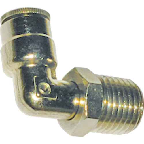1/4" Tube O.D. x 3/8" MPT, Push Connect, Inch Swivel 90 deg Male Elbow - 1169X4X6S 1/4" Tube O.D. x 3/8" MPT, Push Connect, Inch Swivel 90 deg Male Elbow - 1169X4X6S