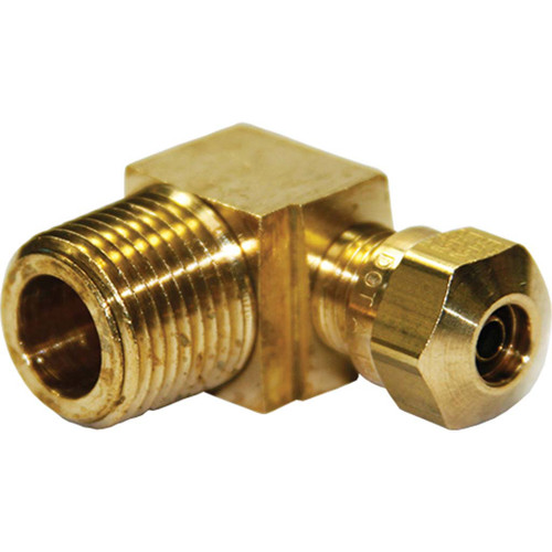 1/4" Tube O.D. x 3/8" MPT, D.O.T. Air Brake Compression 90 deg Male Elbow - 1469X4X6 1/4" Tube O.D. x 3/8" MPT, D.O.T. Air Brake Compression 90 deg Male Elbow - 1469X4X6