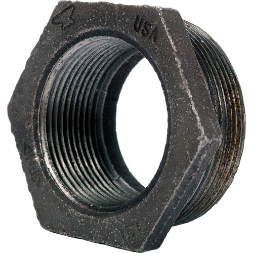 1-1/4" x 3/4" Hex Bushing, Sch. 40 Galvanized Pipe Fitting, Class 150 - GP70114X34 1-1/4" x 3/4" Hex Bushing, Sch. 40 Galvanized Pipe Fitting, Class 150 - GP70114X34