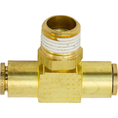 1/4" Tube O.D. x 1/4" MPT, D.O.T. Air Brake Quick Connect Swivel Male Branch Tee - 1872X4X4S 1/4" Tube O.D. x 1/4" MPT, D.O.T. Air Brake Quick Connect Swivel Male Branch Tee - 1872X4X4S