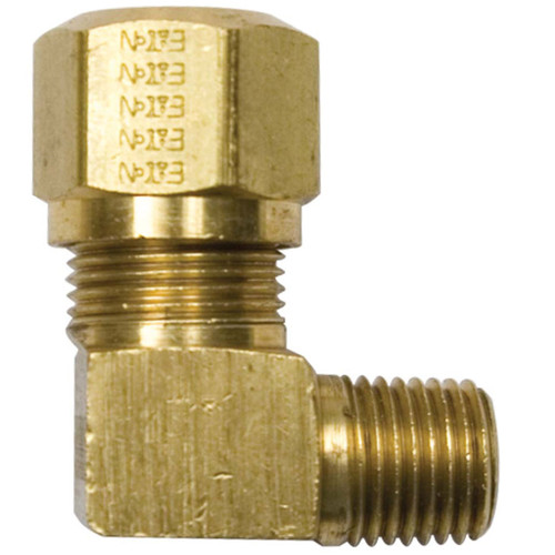 1/2" Tube O.D. x 1/4" MPT, D.O.T. Air Brake Compression 90 deg Male Elbow - 1469X8X4