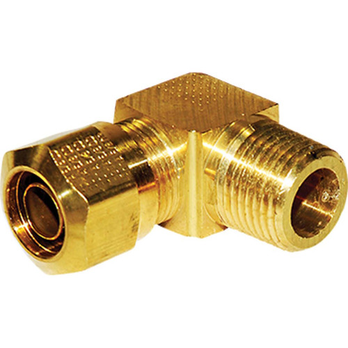 5/8 Tube O.D. x 3/4" MPT, D.O.T. Air Brake Compression 90 deg Male Elbow - 1469X10X12 5/8 Tube O.D. x 3/4" MPT, D.O.T. Air Brake Compression 90 deg Male Elbow - 1469X10X12