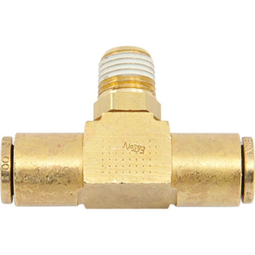 3/8" Tube O.D. x 1/4" MPT, D.O.T. Air Brake Quick Connect Swivel Male Branch Tee - 1872X6S 3/8" Tube O.D. x 1/4" MPT, D.O.T. Air Brake Quick Connect Swivel Male Branch Tee - 1872X6S