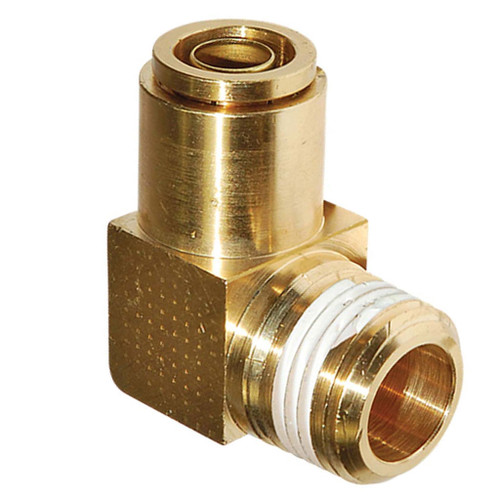 1/2" Tube O.D. x 1/2" MPT, D.O.T. Air Brake Quick Connect 90 deg Male Elbow - 1869X8X8