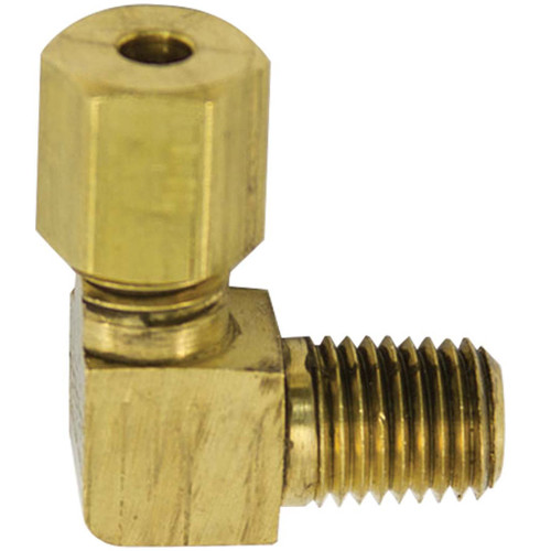1/8" Tube O.D. x 1/16 MPT, Compression 90 Degree Male Elbow 1/8" Tube O.D. x 1/16 MPT, Compression 90 Degree Male Elbow
