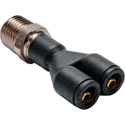 1/4" Tube O.D. x 1/8" NPT, Male Y Fittings, DOT Composite Push to Connect - B1898X4X2 1/4" Tube O.D. x 1/8" NPT, Male Y Fittings, DOT Composite Push to Connect - B1898X4X2