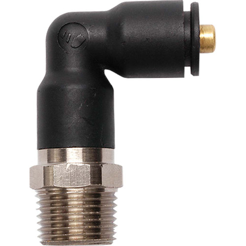 1/2" Tube O.D. x 3/8" NPT, Male Swivel 90 Degree Elbows, DOT Composite Push to Connect