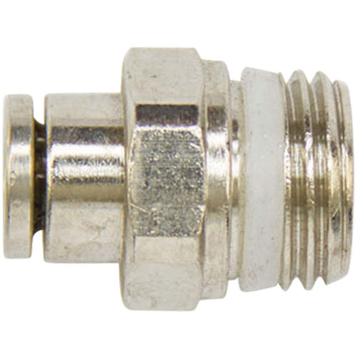 5 mm Tube O.D. x 1/4" Thread Size, Push Connect, Metric Male Connector 5 mm Tube O.D. x 1/4" Thread Size, Push Connect, Metric Male Connector