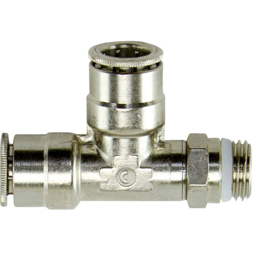 1/4" Tube O.D. x 3/8" MPT, Push Connect Plus Male Run Tee Swivel - 1171PX4X6S