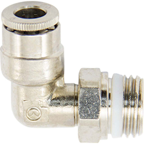 6 mm Tube O.D. x 1/8" Thread Size, Push Connect, Metric Male Elbow Swivel (Universal BSPT/BSPP) - 1169X6MX2PTS 6 mm Tube O.D. x 1/8" Thread Size, Push Connect, Metric Male Elbow Swivel (Universal BSPT/BSPP) - 1169X6MX2PTS