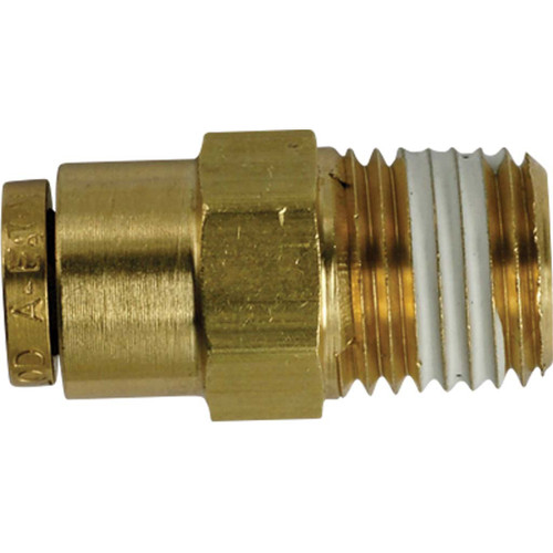 1/4" Tube O.D. x 3/8 MPT, D.O.T. Air Brake Quick Connect Male Connector - 1868X4X6 1/4" Tube O.D. x 3/8 MPT, D.O.T. Air Brake Quick Connect Male Connector - 1868X4X6