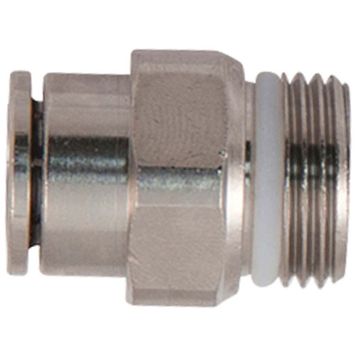 12 mm Tube O.D. x 3/8" Thread Size, Push Connect, Metric Male Connector (Universal BSPT/BSPP) - 1168X12MX6PT 12 mm Tube O.D. x 3/8" Thread Size, Push Connect, Metric Male Connector (Universal BSPT/BSPP) - 1168X12MX6PT