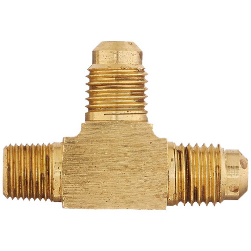 1/4" Tube O.D. x 1/8" MPT, SAE 45 Degree Flare Male Run Tee