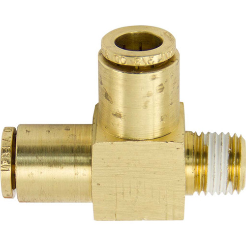 3/8" Tube O.D. x 1/4" MPT, D.O.T. Air Brake Quick Connect Male Run Tee - 1871X6 3/8" Tube O.D. x 1/4" MPT, D.O.T. Air Brake Quick Connect Male Run Tee - 1871X6
