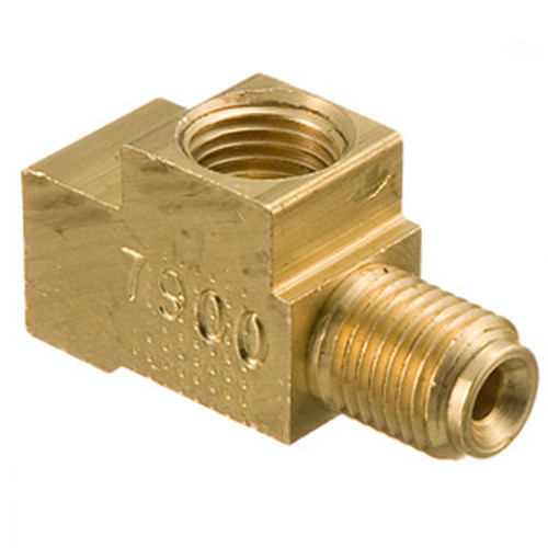 3/8 in-24 Female x 3/8 in-24 Female x 1/2" -20 Male Trailer Brake Tee 3/8 in-24 Female x 3/8 in-24 Female x 1/2" -20 Male Trailer Brake Tee