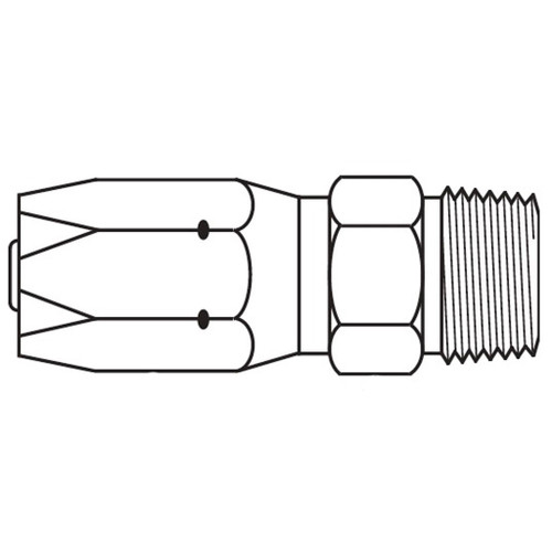 1/4" Male Pipe Rigid, 104 N Series, Field Attachable Hose Fittings - 10406N104 1/4" Male Pipe Rigid, 104 N Series, Field Attachable Hose Fittings - 10406N104