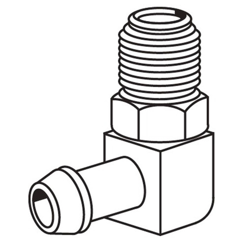 1/4" x 1/4" Inverted Male Swivel 90 Degree Elbow, 057 B Series, Field Attachable Hose Fittings 1/4" x 1/4" Inverted Male Swivel 90 Degree Elbow, 057 B Series, Field Attachable Hose Fittings
