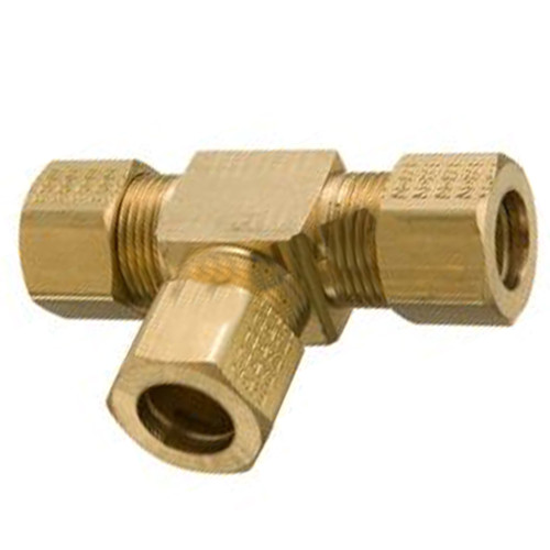 Brass Compression Fittings - Tube Union Tees - 3/16