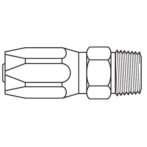 1/2" Male Pipe Rigid, 213 N Series, Field Attachable Hose Fittings - 21310N108 1/2" Male Pipe Rigid, 213 N Series, Field Attachable Hose Fittings - 21310N108