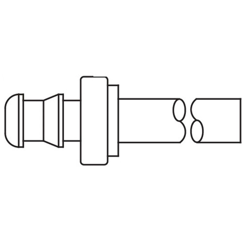 1/4" x 1/4" Straight Tube Rigid, 100 B Series, Field Attachable Hose Fittings