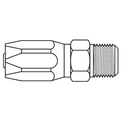 1/4" JIC 37 Degree Male Rigid, 247 N Series, Field Attachable Hose Fittings 1/4" JIC 37 Degree Male Rigid, 247 N Series, Field Attachable Hose Fittings